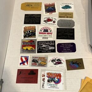 Hot Rod Shows Metal Plaque Decals Club Group Car Enthusiasts Lot C4‎